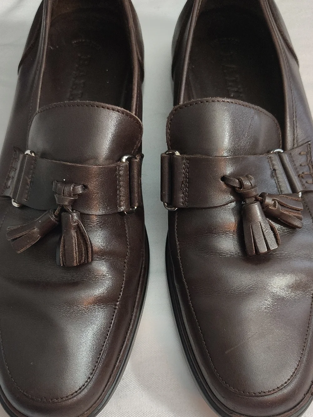 Bally Luxury Made In Italy Brown Leather Tassel Loafers Big Boy 5.5/ Women's 7